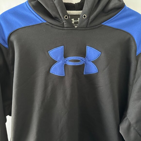 Under Armour Men's Large Black & Blue Hoodie - Picture 2 of 13